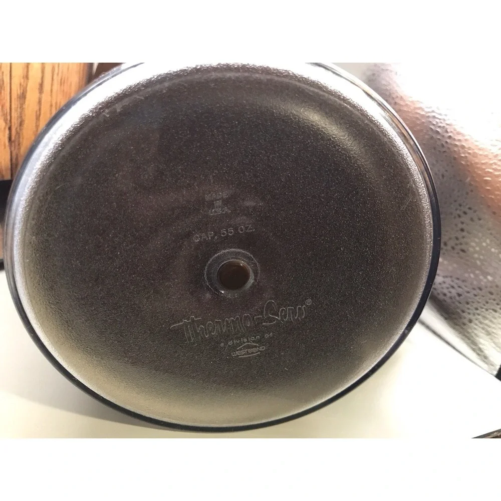 Ice Bucket And Pitcher Wood grain Look Pitcher Marked Thermo-Serv Bucket Unmarke